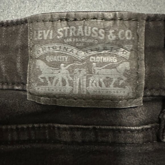 Levi's 711 Skinny Jeans Women's Size 30x30 Black Tab Dark Wash cotton blend - Picture 14 of 16